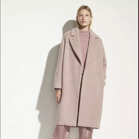 NWT $795 Vince Textured Wool Blend Notch Collar Coat - Picture 1 of 7